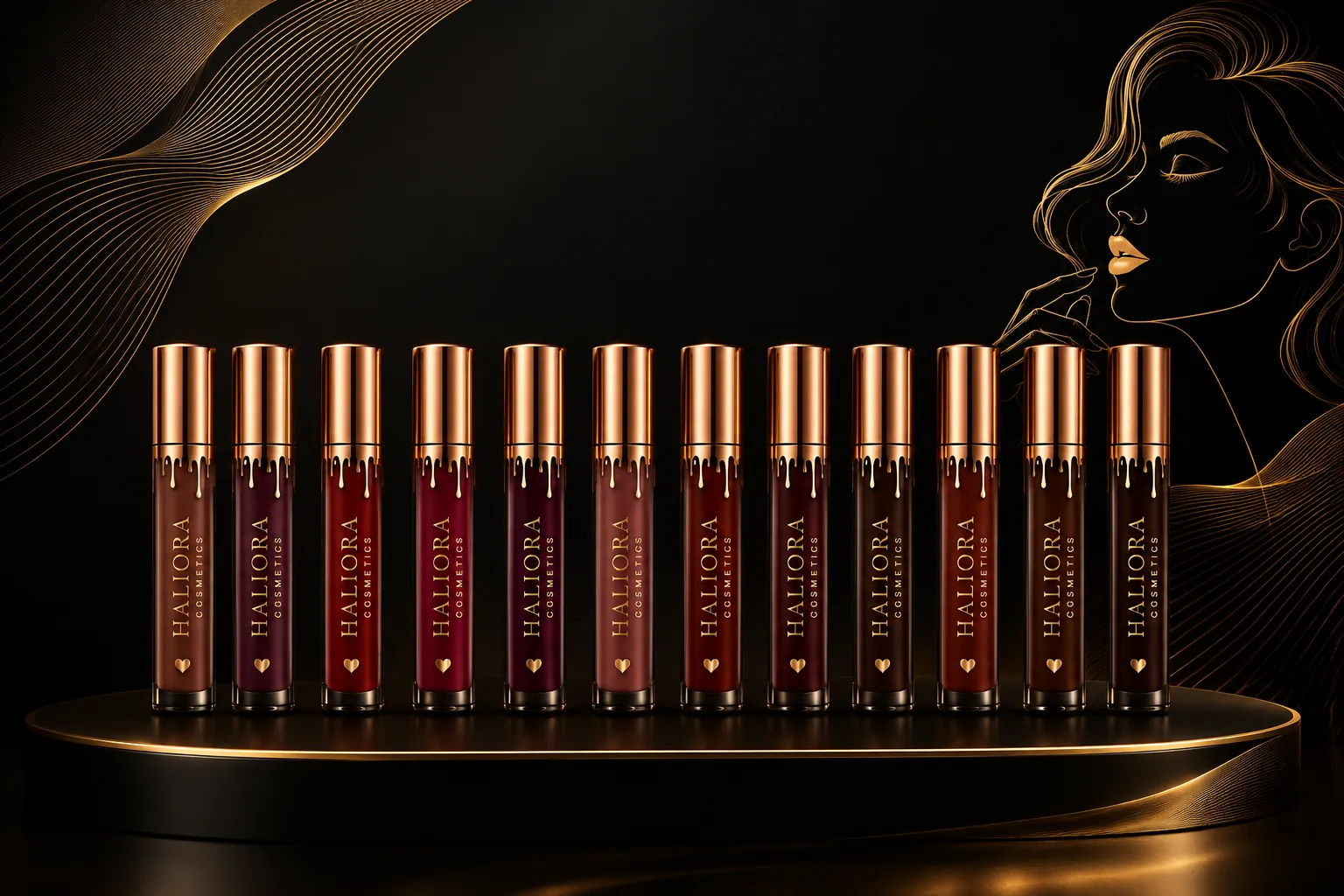 The Haliora matte lip collection